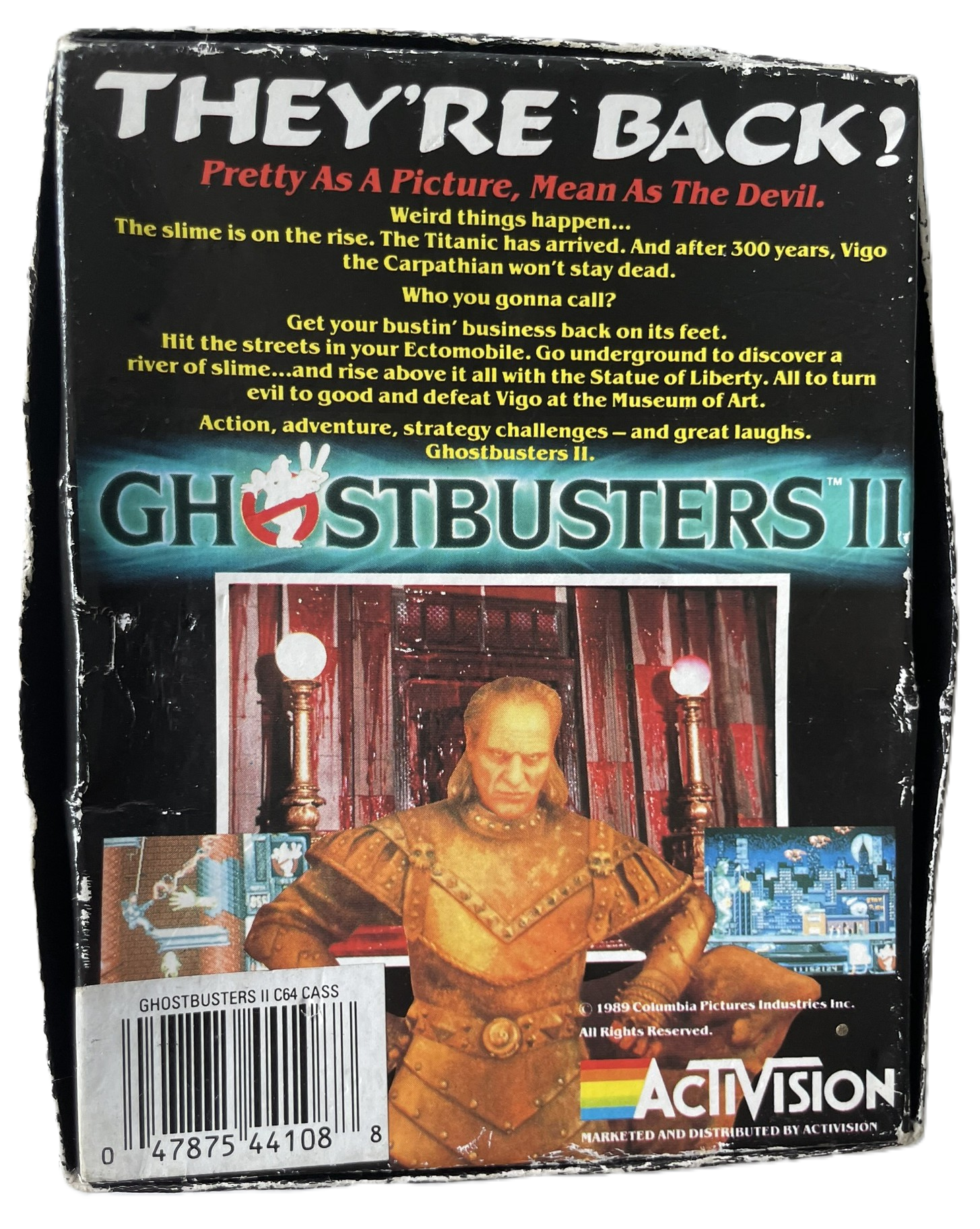 commodore 64 ghostbusters ii back box