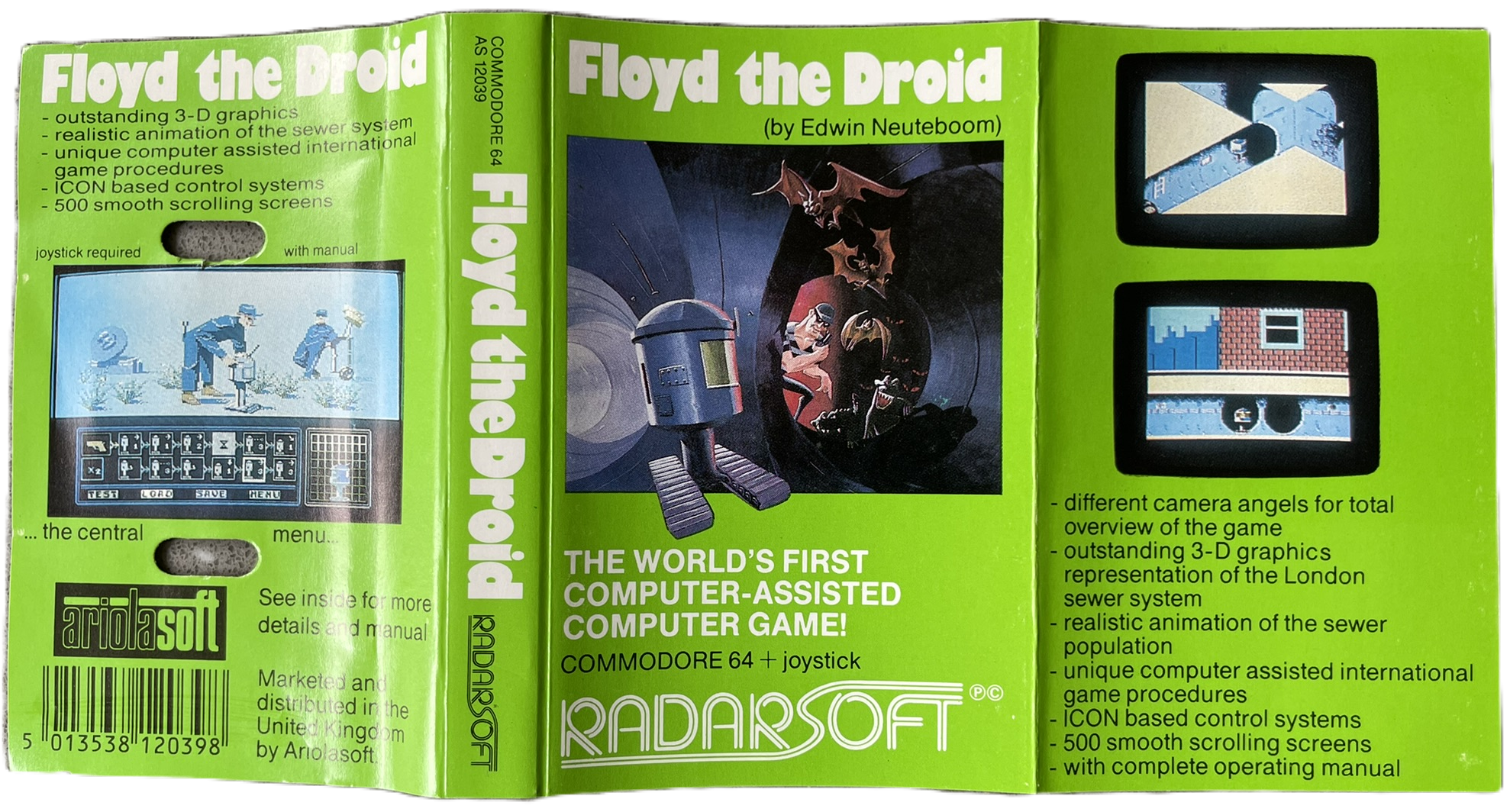 commodore 64 tape radarsoft floyd the droid inlay 3