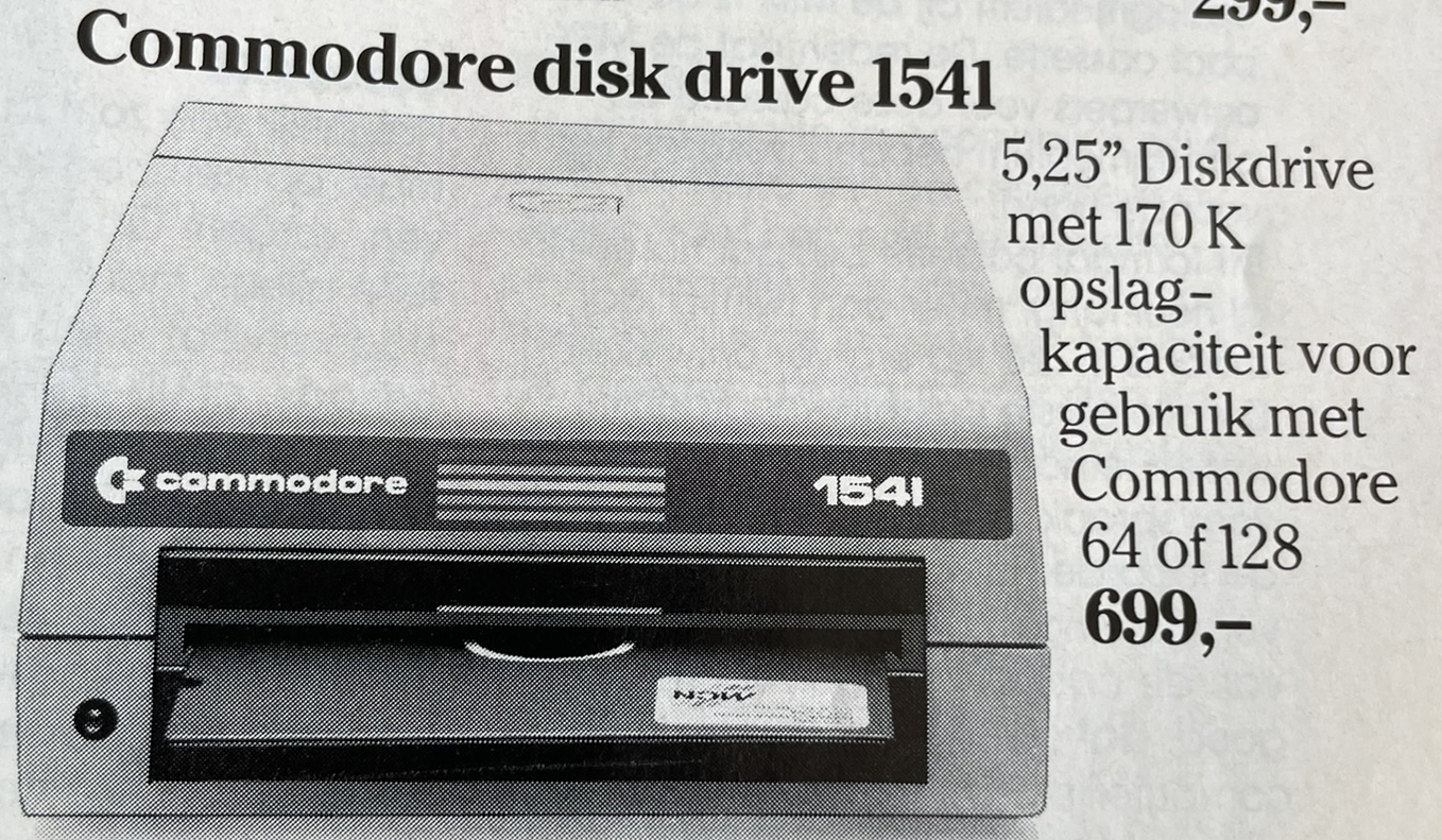 commodore 154 diskdrive 1985 mcn magazine reklame