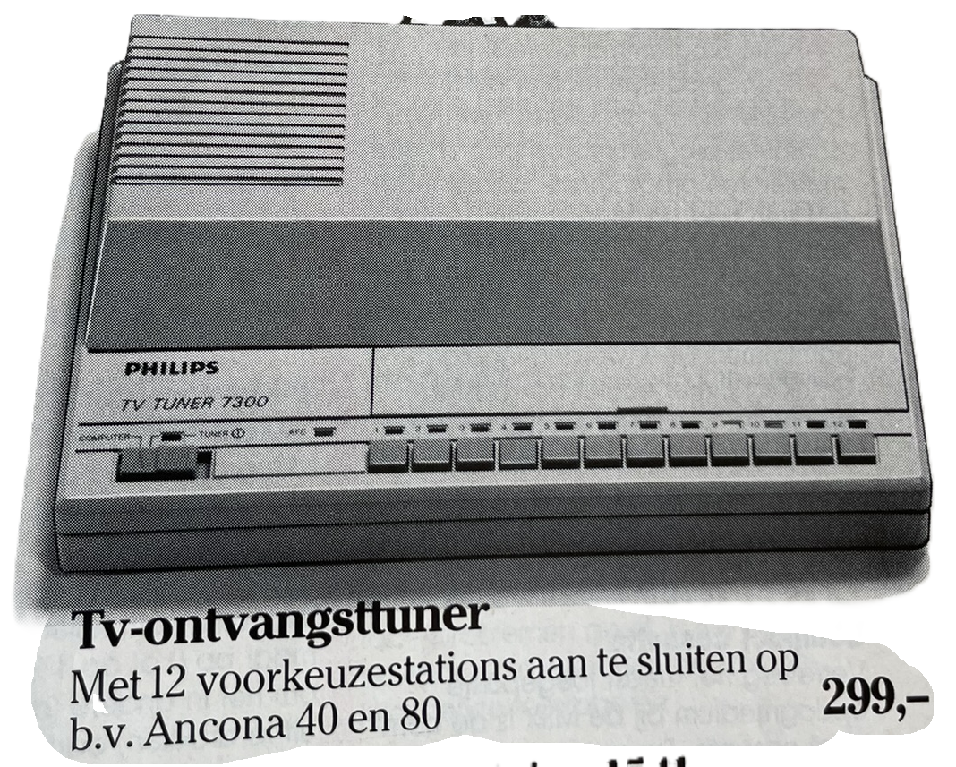 philips tv tuner 1985 mcn magazine reklame