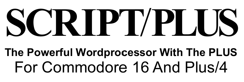 commodore plus4 script title
